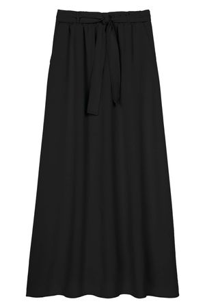 Saia Feminina Longa Com Amarração Marialícia Preto