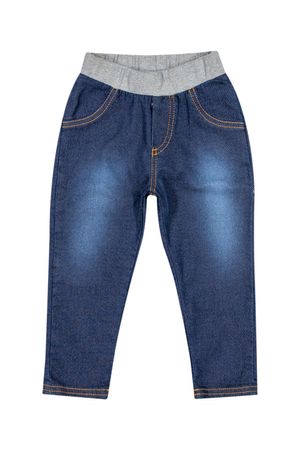 Calça Infantil Menina em Moletom Jeans Colorittá Azul Marinho