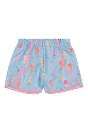 Short de Praia Infantil Menina Tactel Elian Azul