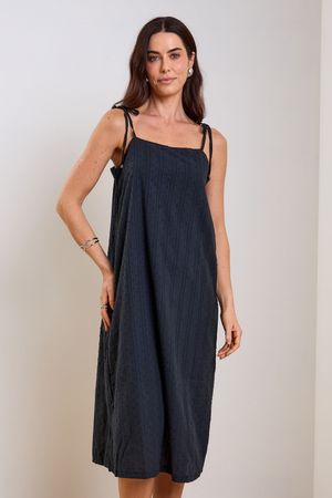 Vestido Feminino Com Forro Marialícia Preto