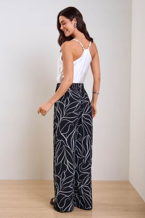 Calça Feminina Pantalona Marialícia Preto