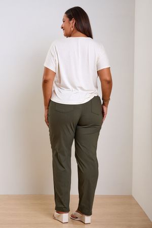 T-Shirt Feminina Bordado Folhas Marialícia Bege