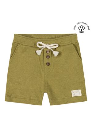 Bermuda Infantil Menino Dupla Face Linho Colorittá Verde
