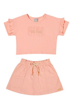 Conjunto Infantil Menina Charmoso Colorittá Rosa
