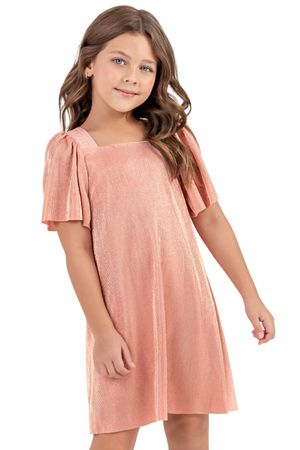 Vestido Infantil Menina Brilho Encantado Colorittá Rosa