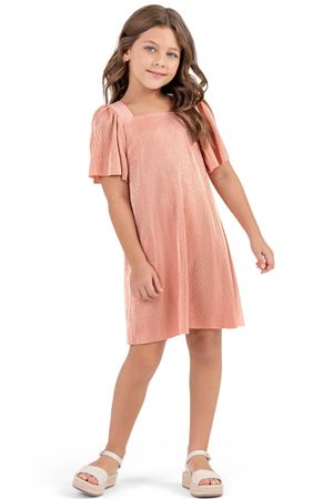 Vestido Infantil Menina Brilho Encantado Colorittá Rosa