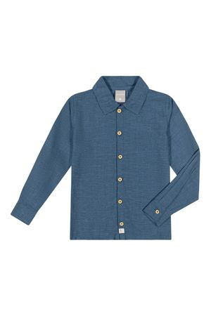Camisa Infantil Menino Elegante Colorittá Azul Marinho
