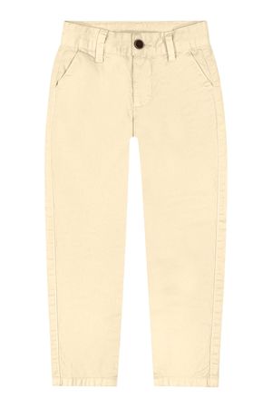 Calça Infantil Menino Sarja Com Bolsos Colorittá Amarelo