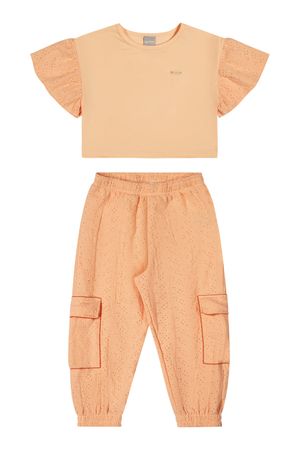 Conjunto Infantil Menina Tecido Laise Colorittá Laranja
