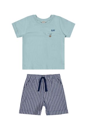 Conjunto Infantil Menino Bordado Colorittá Azul