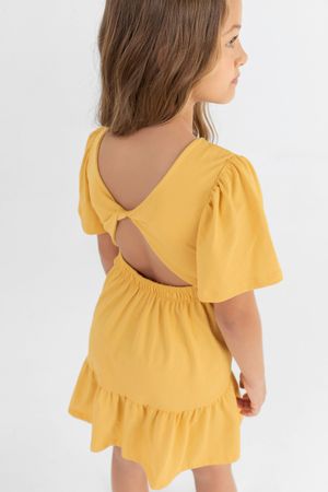 Vestido Infantil Menina Midi Amarelo Colorittá
