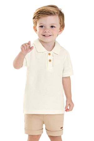 Bermuda Infantil Menino Barra Italiana Colorittá Bege