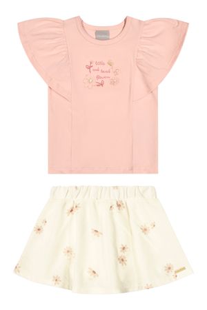 Conjunto Infantil Menina Little Flowers Colorittá Rosa