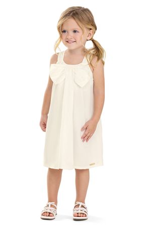 Vestido Infantil Menina Maxi Laço Colorittá Bege
