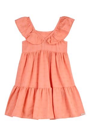 Vestido Infantil Menina Tecido Bordado Colorittá Laranja