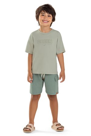 Conjunto Infantil Menino Bordado Nature Colorittá Verde