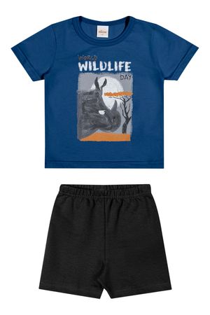 Conjunto Infantil Menino Wildlife Elian Azul