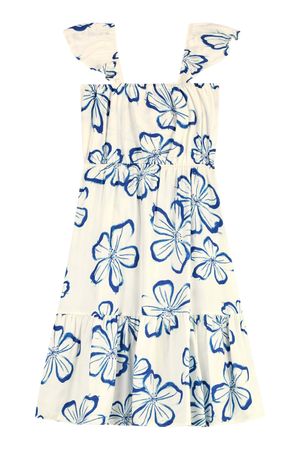 Vestido Infantil Menina Hibiscos Colorittá Bege