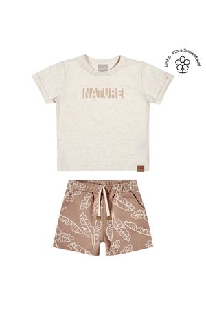 Conjunto Infantil Menino Nature Aveludado Colorittá Bege