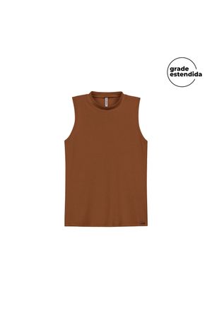 Regata Feminina Básica Marialícia Marrom