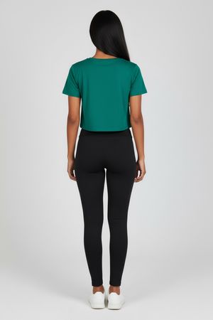 Blusa Curta Feminina Básica Marialícia Verde