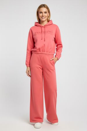 Conjunto Longo Feminino Com Capuz Marialícia Laranja