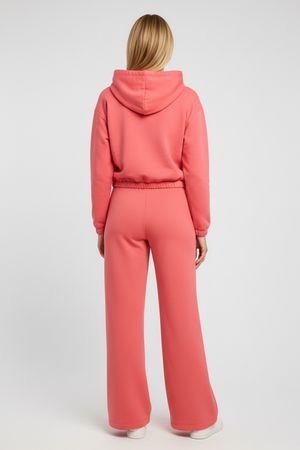 Conjunto Longo Feminino Com Capuz Marialícia Laranja