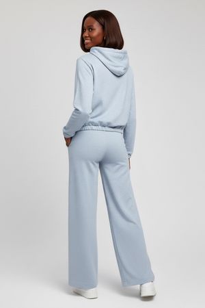 Conjunto Longo Feminino Com Capuz Marialícia Azul