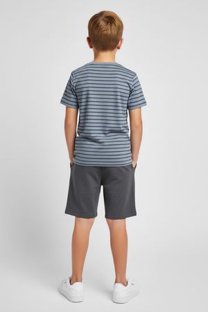 Conjunto Infantil Menino Bordado Sailing Elian Azul