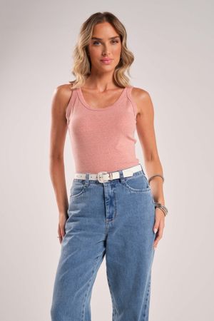 Regata Feminina Alças Largas Marialícia Rosa