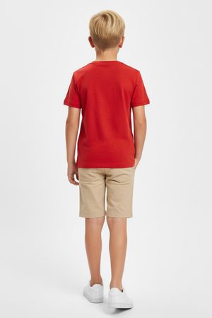 Camiseta Infantil Menino Recortes Colorittá Vermelho