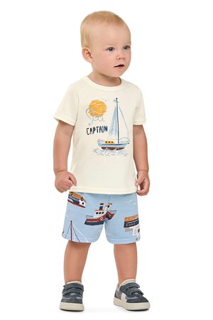 Conjunto Bebê Menino Captain Elian Bege