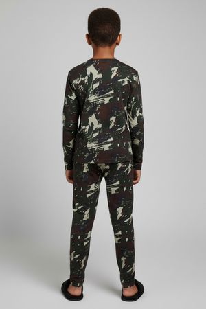 Pijama Longo Infantil Menino Com Estampa Elian Verde