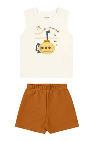 Conjunto Bebê Menino Submarino Elian Bege