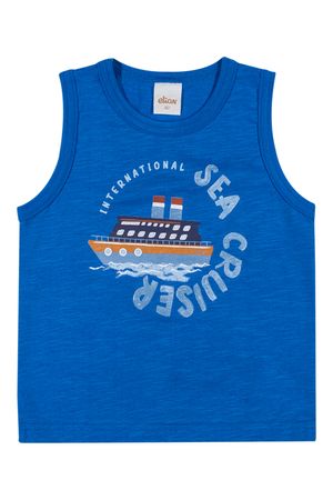 Regata Infantil Menino Flamê Barco Elian Azul