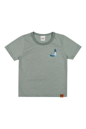 Camiseta Infantil Menino Navy Listrada Elian Verde