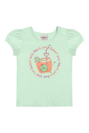 Blusa Infantil Menina Estampa Fresh Elian Verde