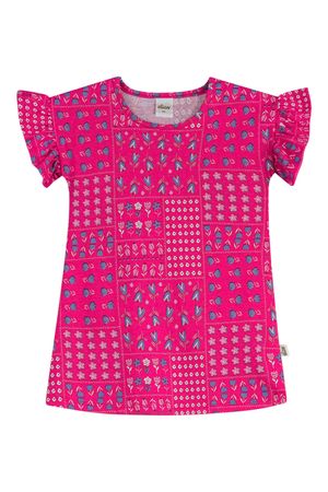 Vestido Infantil Menina Mix Floral Elian Rosa