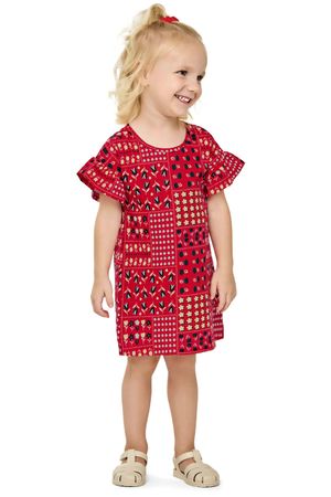 Vestido Infantil Menina Mix Floral Elian Vermelho