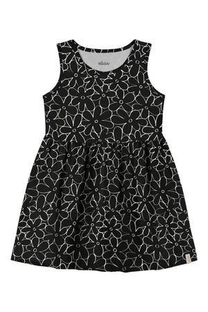 Vestido Regata Infantil Menina Delicado Elian Preto