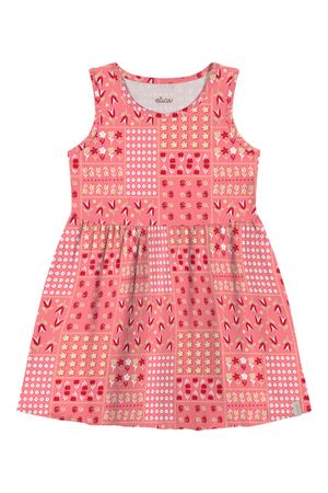 Vestido Regata Infantil Menina Delicado Elian Coral