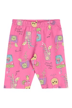 Bermuda Ciclista Infantil Menina Delicada Elian Rosa