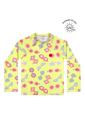Blusa de Proteção Solar Infantil Menina Elian Amarelo