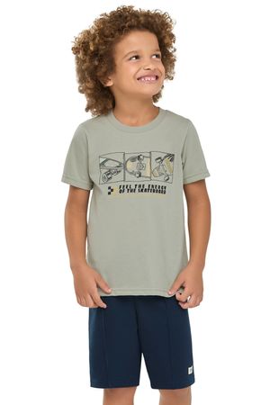 Conjunto Infantil Menino Texturizado Skate Elian Verde