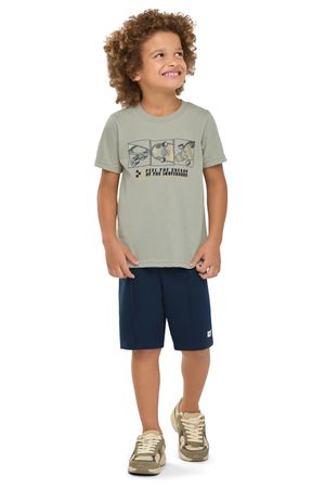 Conjunto Infantil Menino Texturizado Skate Elian Verde