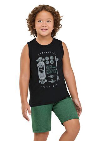 Conjunto Infantil Menino Longboard Elian Preto