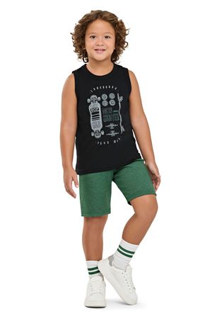 Conjunto Infantil Menino Longboard Elian Preto