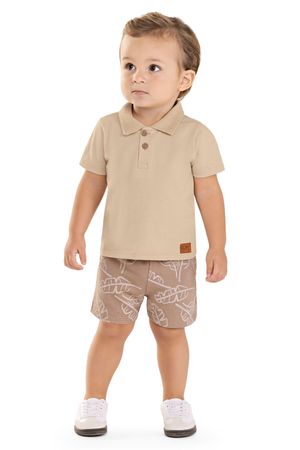 Conjunto Bebê Menino Polo Nature Colorittá Marrom