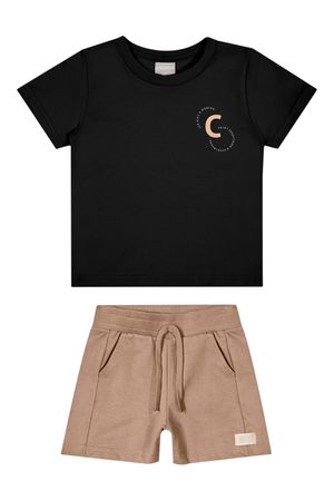 Conjunto Infantil Menino Urban Relevo Colorittá Preto
