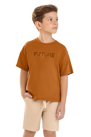 Conjunto Infantil Menino Bordado Future Colorittá Marrom